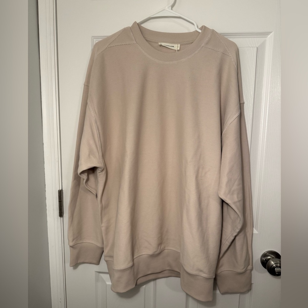 Everlane Men’s Twill Terry Jacquard Crew Sweatshirt Size Large NEW NWT